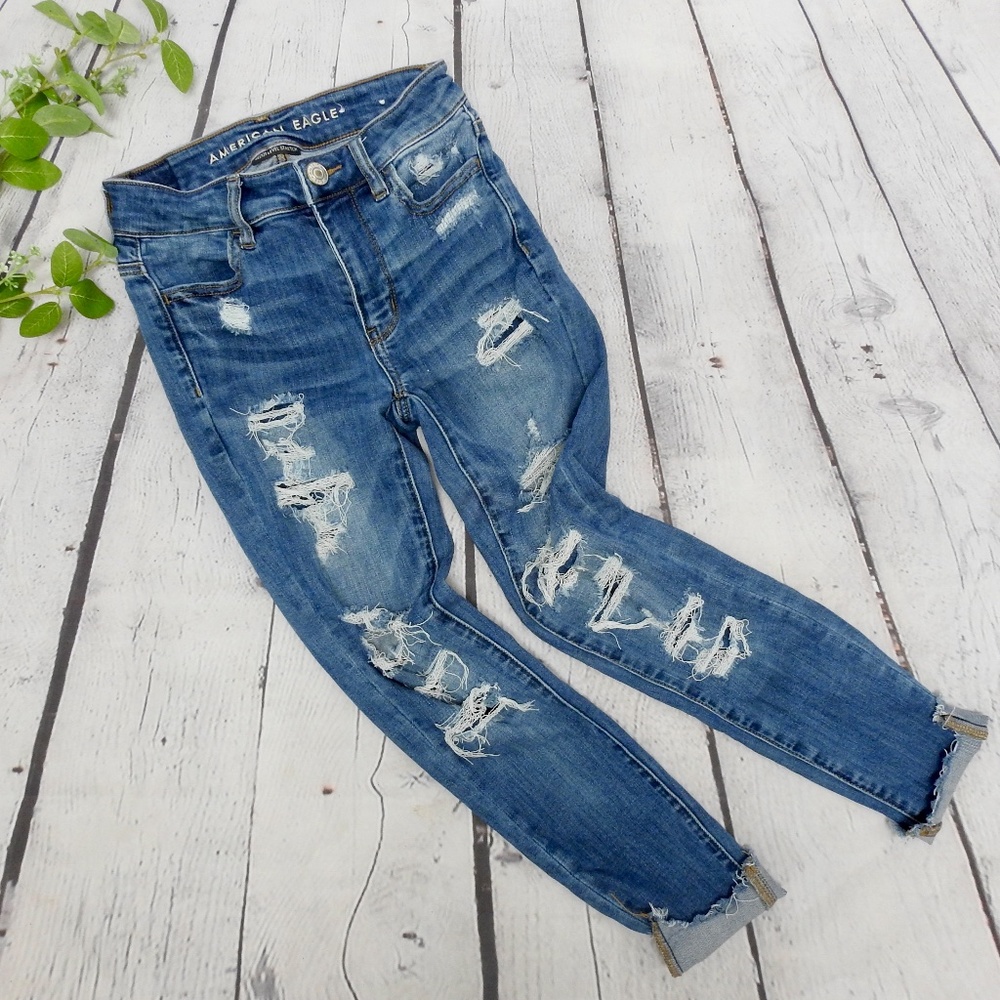 American Eagle Women's Jeans High Rise Jegging Crop Size 0